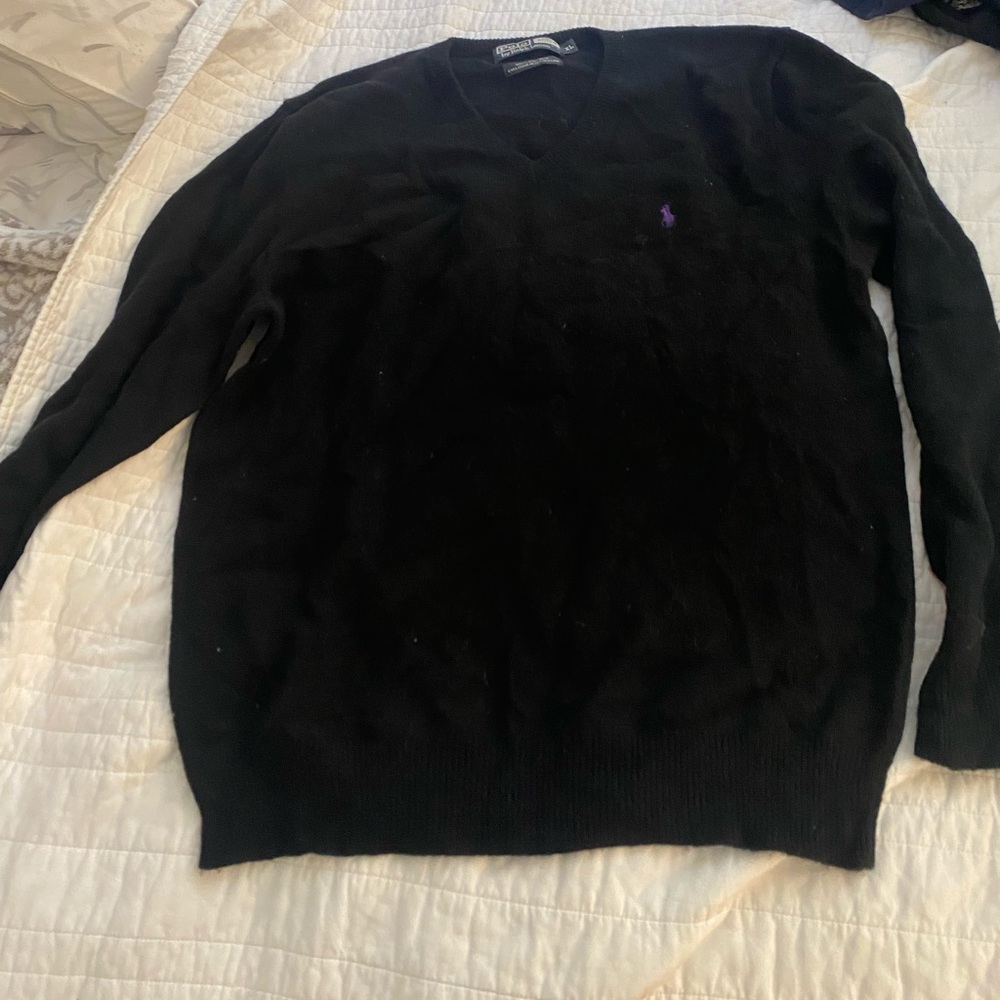 Polo Ralph Lauren men wool sweater XL black